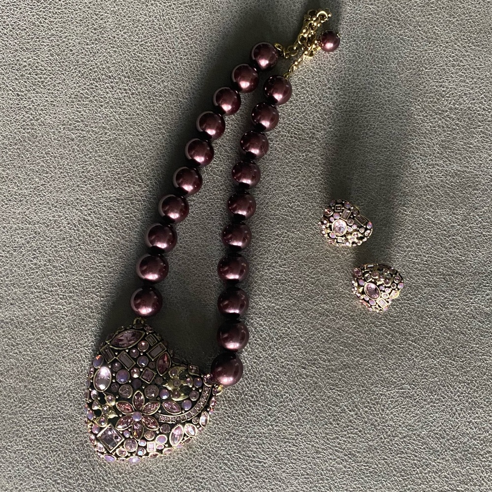 Heidi Daus State of the Heart Necklace Earring Set